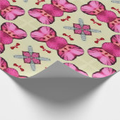 Valentinische rote Herzen Romantik abstraktes Must Geschenkpapier (Ecke)