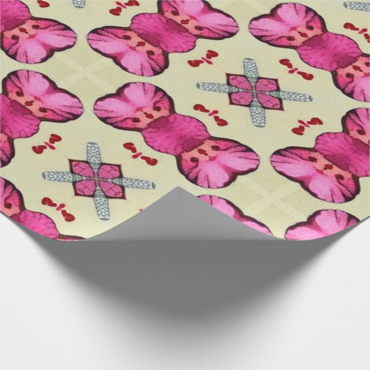 Valentinische rote Herzen Romantik abstraktes Must Geschenkpapier (Ecke)