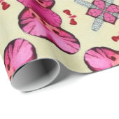 Valentinische rote Herzen Romantik abstraktes Must Geschenkpapier (Rolleneckpunkt)