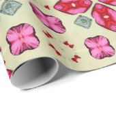 Valentinische rote Herzen Romantik abstraktes Must Geschenkpapier (Rolleneckpunkt)