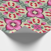 Valentinische Rotherzen Romantik abstraktes Muster Geschenkpapier (Ecke)
