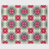 Valentinische Rotherzen Romantik abstraktes Muster Geschenkpapier (Flach)