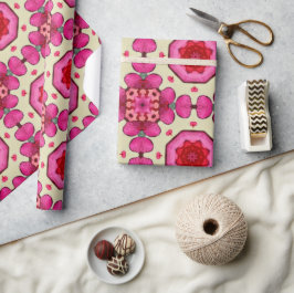 Valentinische Rotherzen Romantik abstraktes Muster Geschenkpapier