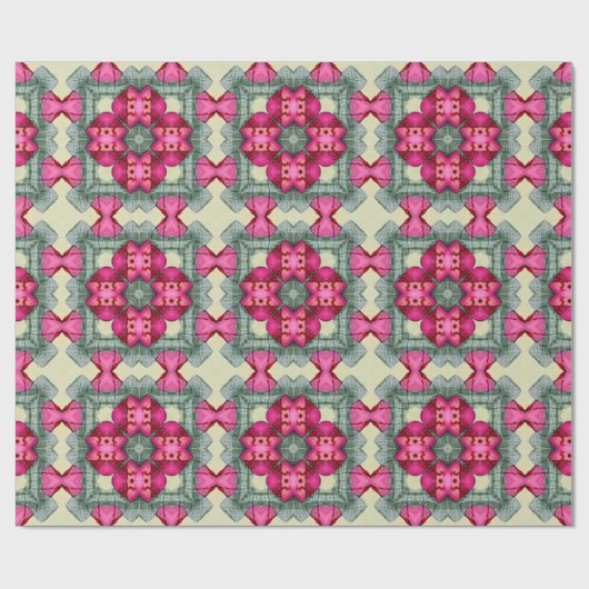 Valentinische Rotherzen Romantik abstraktes Muster Geschenkpapier (Flach)