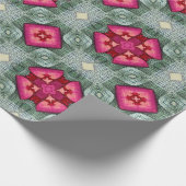 Valentinische Rotherzen Romantik abstraktes Muster Geschenkpapier (Ecke)