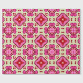 Valentinische Rotherzen Romantik abstraktes Muster Geschenkpapier (Flach)