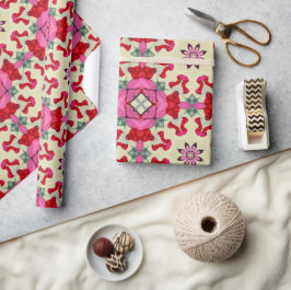 Valentinische Rotherzen Romantik abstraktes Muster Geschenkpapier