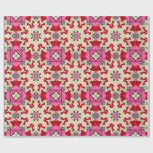 Valentinische Rotherzen Romantik abstraktes Muster Geschenkpapier (Flach)