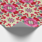 Valentinische Rotherzen Romantik abstraktes Muster Geschenkpapier (Ecke)