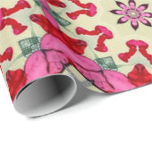 Valentinische Rotherzen Romantik abstraktes Muster Geschenkpapier (Rolleneckpunkt)
