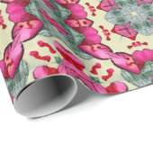 Valentinische Rotherzen Romantik abstraktes Muster Geschenkpapier (Rolleneckpunkt)