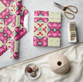 Valentinische Rotherzen Romantik abstraktes Muster Geschenkpapier