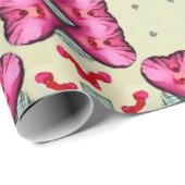 Valentinische Rotherzen Romantik abstraktes Muster Geschenkpapier (Rolleneckpunkt)