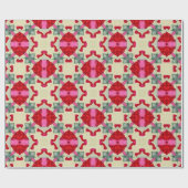 Valentinische Rotherzen Romantik abstraktes Muster Geschenkpapier (Flach)