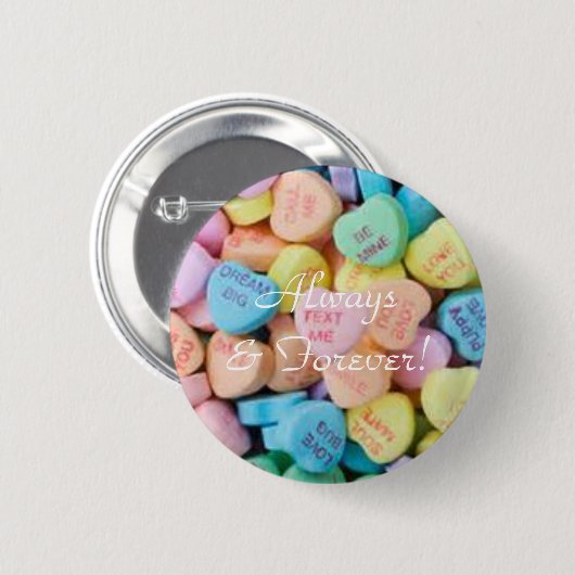 Valentinische Süßigkeiten Button (Vorne & Hinten)