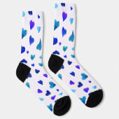 Valentinische Tagesherzen - blau Socken (Rechts)