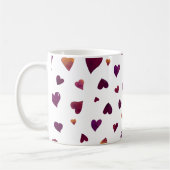 Valentinische Tagesherzen - Bordeaux Kaffeetasse (Links)