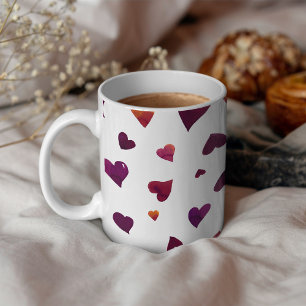 Valentinische Tagesherzen - Bordeaux Kaffeetasse