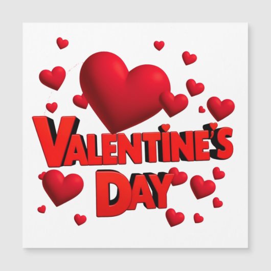 Valentinische Tagesherzen Liebe Magnetkarte (Vorderseite)