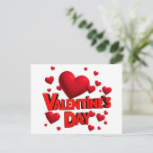 Valentinische Tagesherzen Liebe Postkarte (Stehend Vorderseite)
