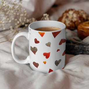 Valentinische Tagesherzen - Retro Kaffeetasse