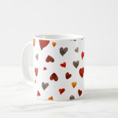 Valentinische Tagesherzen - Retro Kaffeetasse (Vorderseite Links)