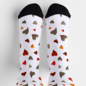 Valentinische Tagesherzen - Retro Socken (Oben)