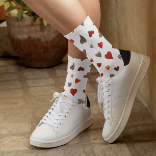 Valentinische Tagesherzen - Retro Socken