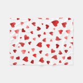 Valentinische Tagesherzen - rot Fleecedecke (Vorderseite (Horizontal))