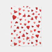 Valentinische Tagesherzen - rot Fleecedecke (Vorderseite)