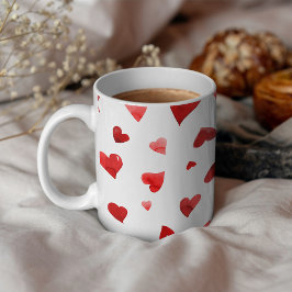 Valentinische Tagesherzen - rot Kaffeetasse