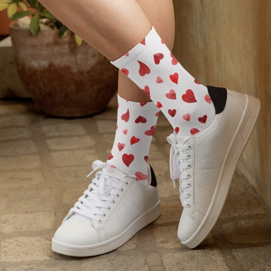 Valentinische Tagesherzen - rot Socken