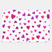 Valentinische Tagesherzen - Viva magenta und lila Geschenkpapier Set (Vorderseite 2)