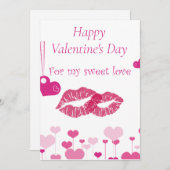 Valentinische Tageskarten Feiertagskarte (Vorne/Hinten)