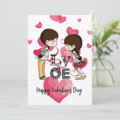 Valentinische Tageskarten Feiertagskarte (Stehend Vorderseite)