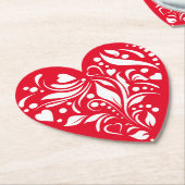 Valentinische Untersetzer des weißen und roten Her (angewinkelt)
