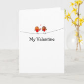 Valentinische Vogelkarte Karte (Gelbe Blume)