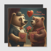 Valentinischer Bärengewohnheit Magnetkarte (Vorne/Hinten)