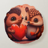Valentinischer Bärengewohnheit Rundes Kissen (Rückseite)