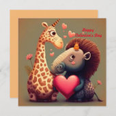 Valentinischer Hippo-Cartoon (Vorne/Hinten)