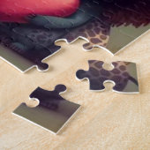 Valentinischer Hippo-Cartoon Puzzle (Seite)