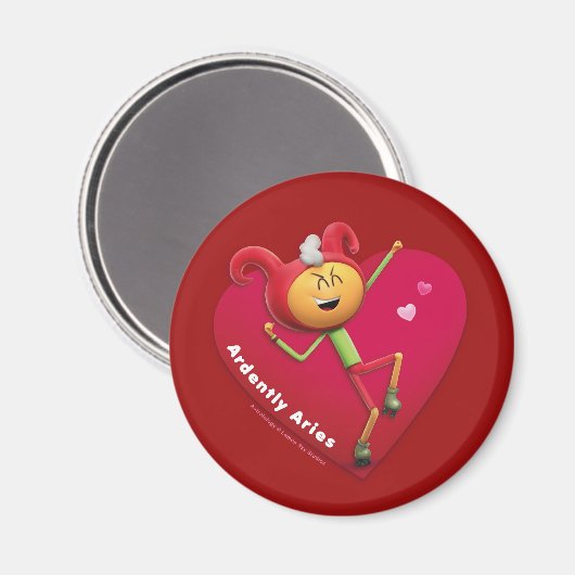 Valentinischer Kühlschrankmagnet für Aries (Vorderseite/Rückseite)