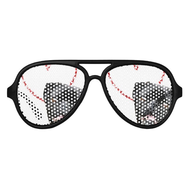Valentinischer Mops Partybrille (Vorderseite)
