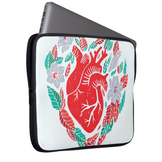 Valentinisches anatomisches Herz: Einzigartige Kar Laptopschutzhülle (Vorne Rechts)