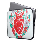 Valentinisches anatomisches Herz: Einzigartige Kar Laptopschutzhülle (Vorderseite Links)