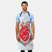 Valentinisches anatomisches Herz: Einzigartige Kar Schürze (Getragen)