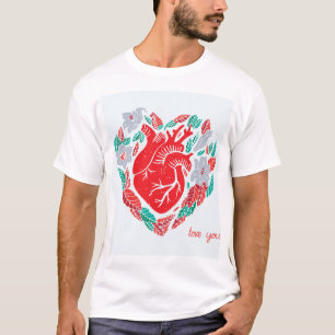 Valentinisches anatomisches Herz: Einzigartige Kar T-Shirt