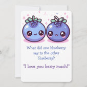 Valentinisches Blueberry-Spaß im Klassenzimmer! Feiertagskarte (Vorderseite)