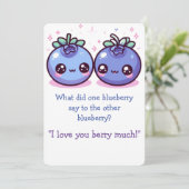 Valentinisches Blueberry-Spaß im Klassenzimmer! Feiertagskarte (Stehend Vorderseite)