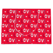 Valentinisches Design Große Geschenktüte (Vorderseite)